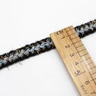 20KJ50 Polyester kim loại 1cm Crochet Braid Trim