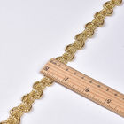 20KJ68 1,5cm Kim loại Crochet Gimp Braid Trim
