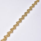 20KJ68 1,5cm Kim loại Crochet Gimp Braid Trim